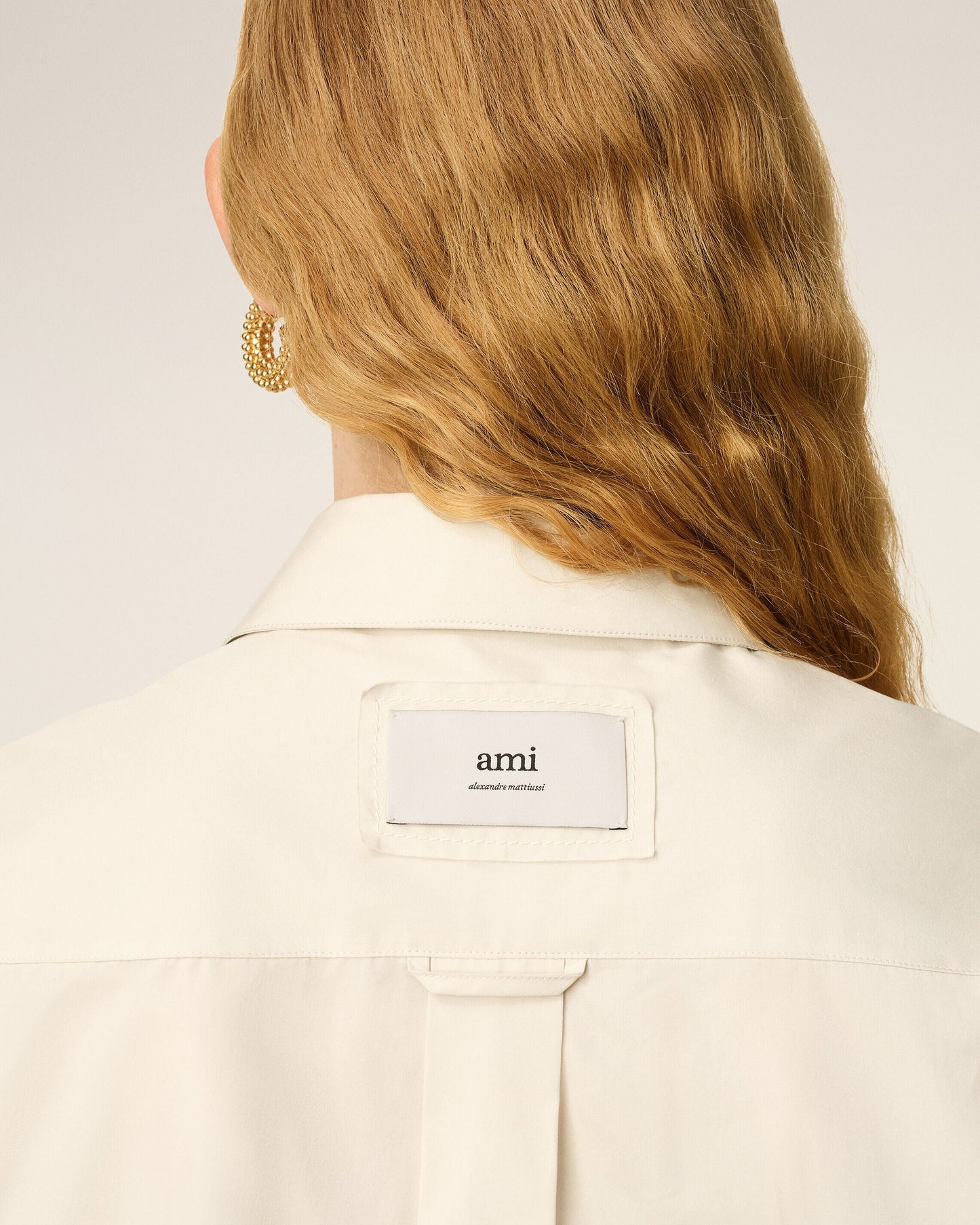Ami Raw Edged Stitching Oversized Shirt