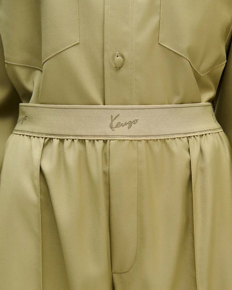 Kenzo Elasticated Pants in VIrgin Wool