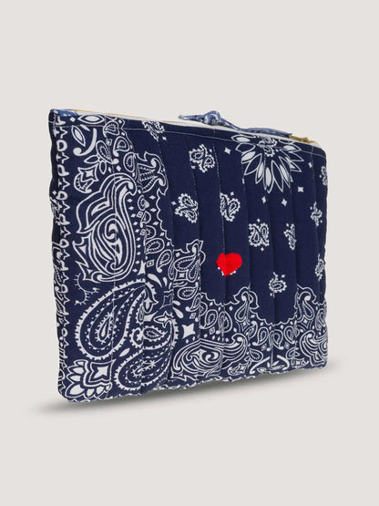 Call It By Your Name Zipped Quilted Pouch - Heart