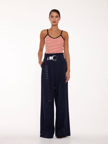 La Fetiche Jade Striped Camisole