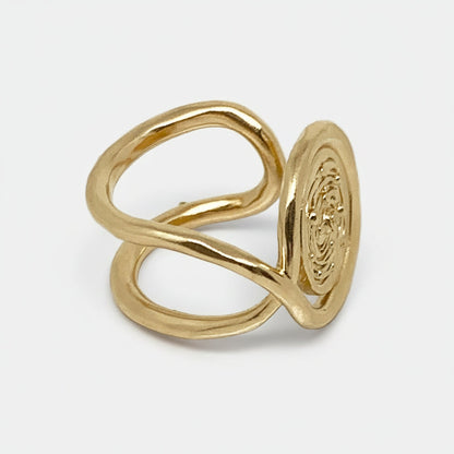 LAH Paris Galaxy Signet Ring - 18 Carat Gold Vermeil