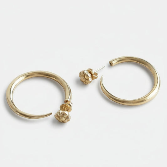 LAH Paris Enlacer Inverted Hoop Earrings - 18K Gold Vermeil