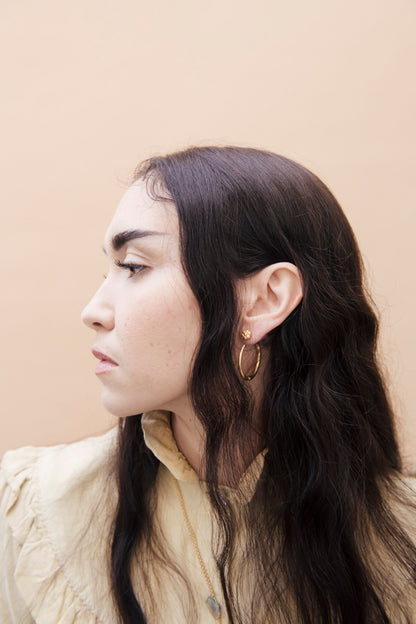 LAH Paris Enlacer Inverted Hoop Earrings - 18K Gold Vermeil