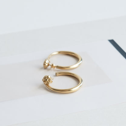 LAH Paris Enlacer Inverted Hoop Earrings - 18K Gold Vermeil