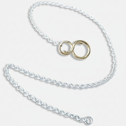 LAH Le Fil Necklace in Passivated Silver and 18K Gold Vermeil