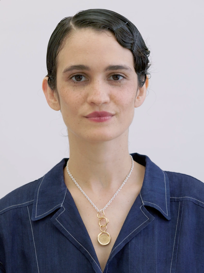 LAH Le Fil Necklace in Passivated Silver and 18K Gold Vermeil