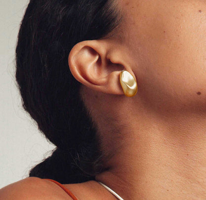 LAH Paris Heart Drops Earrings in 18K Gold Vermeil