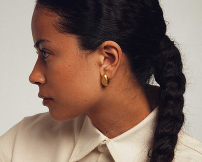 LAH Paris Heart Drops Earrings in 18K Gold Vermeil