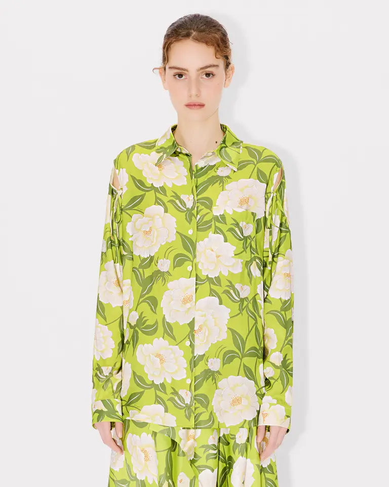 Kenzo Peonies Open Shoulder Shirt