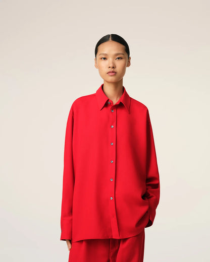 Ami Back Slit Oversized Shirt