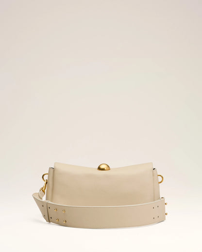 Ami Beige Leather Carousel Bag