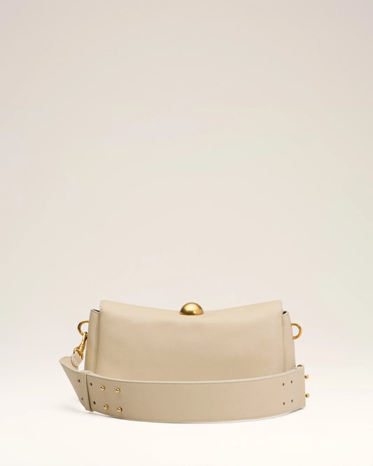 Ami Beige Leather Carousel Bag
