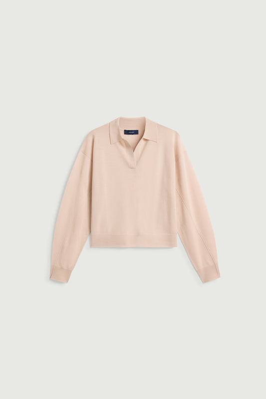 Soeur Fleming Long Sleeve Polo in Merino Wool