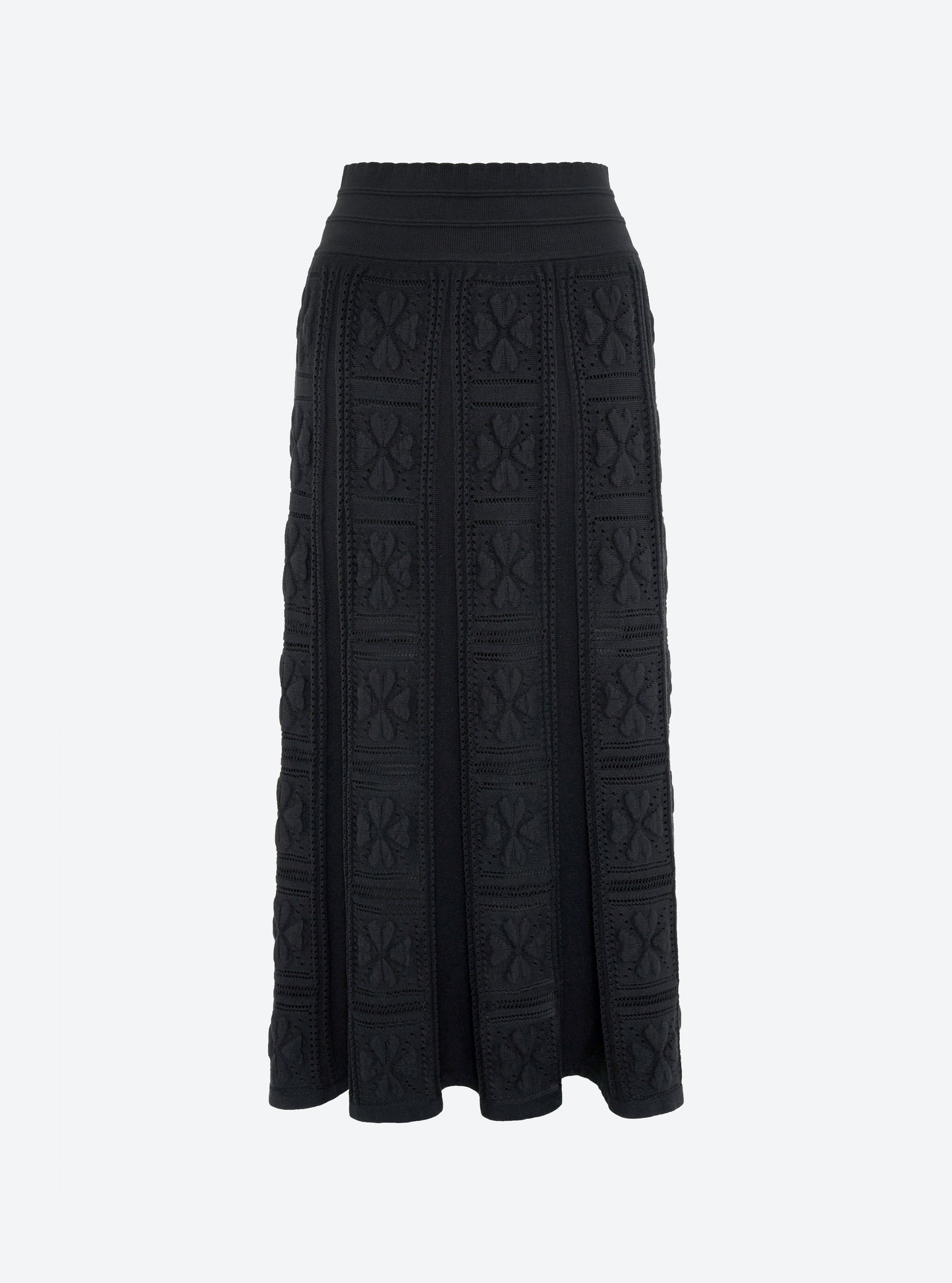 Molli Elda Long Skirt with Embossed Clover Motif