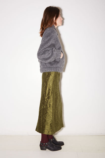 Roseanna Martha Crinkled Satin Midi Skirt