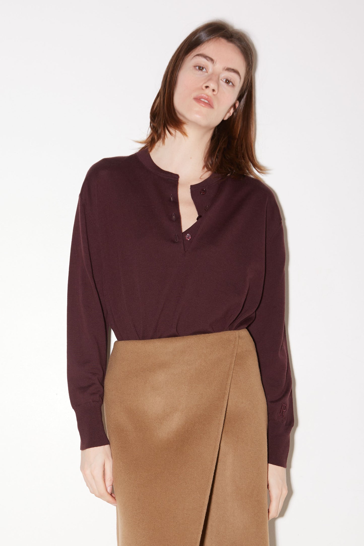 Roseanna Ella Merino Wool Polo Sweater