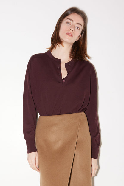 Roseanna Ella Merino Wool Polo Sweater