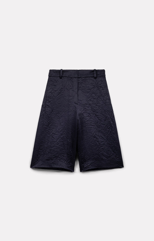 Roseanna Lee Crumpled Satin Bermuda Shorts